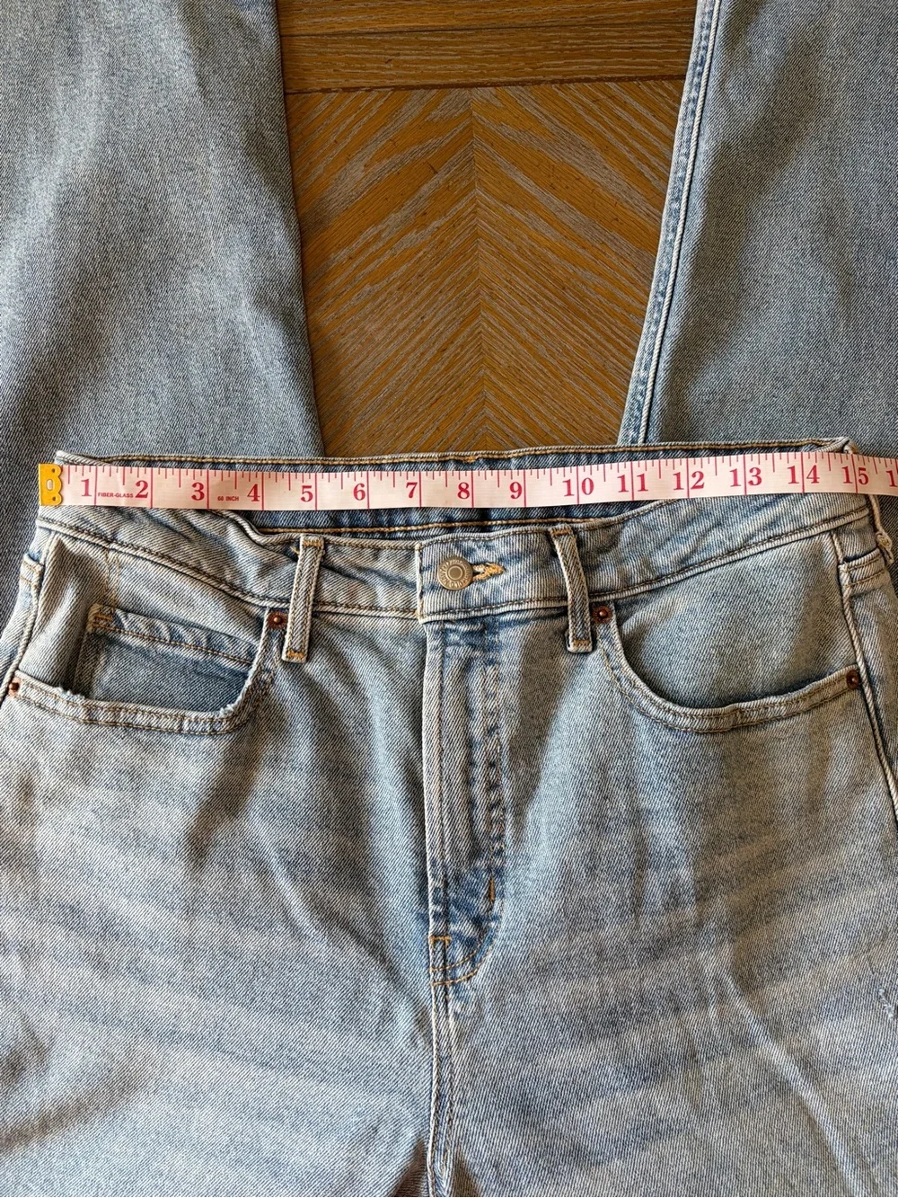 Old Navy Sky-Hi Extra High Rise Wide Leg Jeans Light Wash Size 10